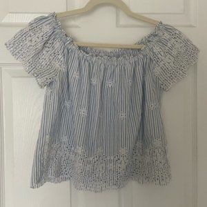 Hollister Eyelet Off-Shoulder Top